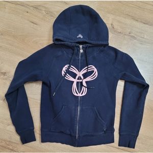 Women's Aritzia TNA navy blue & pink zip up hoodie size small